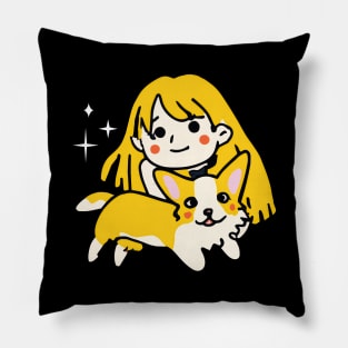 Corgi Girl Dog Lover Welsh Pillow