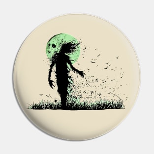 After Apocalypse Zombie Full Moon Pin