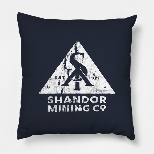 Shandor Mining Co. (White) Pillow by BGSchoolcraft