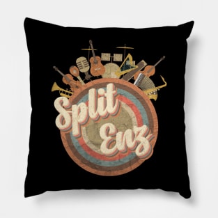 Music Tour Vintage Retro // Split Enz Pillow