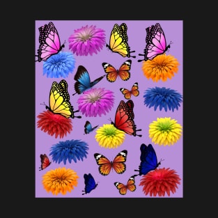 Flowers And Butterflies T-Shirt