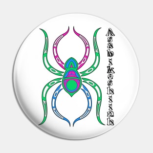 Asabikeshiinh (spider) Polysexual Pride Pin