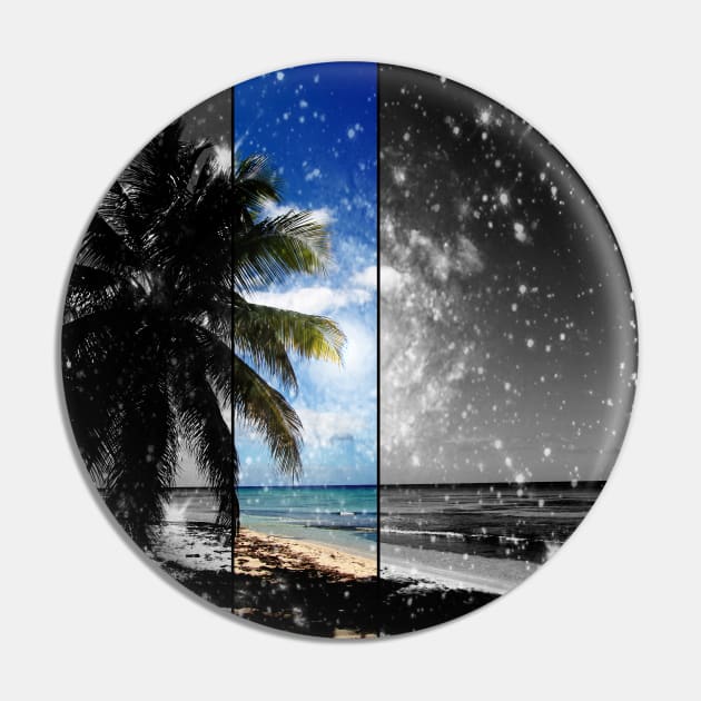 Caribbean Dreaming - digital artwork tribute to Isla Saona in the Dominican Republic Pin by Christine aka stine1