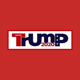 Vote For Trump 2020 Red and Blue Logo T-Shirt