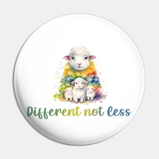 Different not less Autism Awareness Gift for Birthday, Mother's Day, Thanksgiving, Christmas Pin