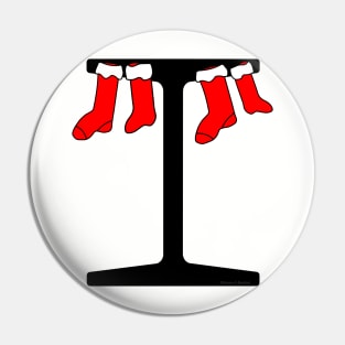 I-Beam Christmas Stockings Pin