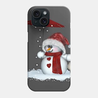 Little Snowman in red Phone Case