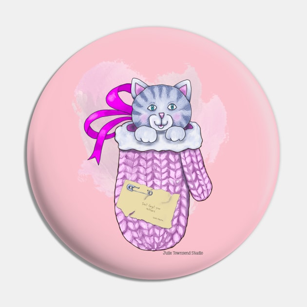 Mitten Kitten Pin by Julie Townsend Studio