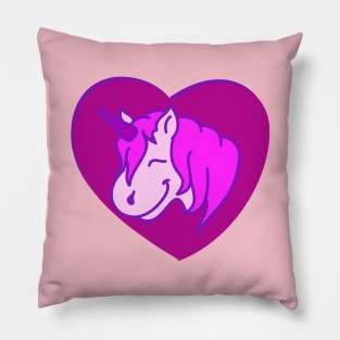 Einhorn Herz rosa Pillow