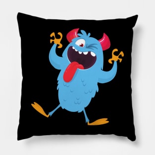 funny cartoon monster Pillow