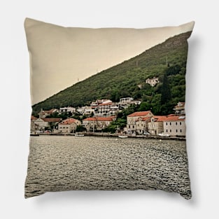 Tivat city in Montenegro Pillow