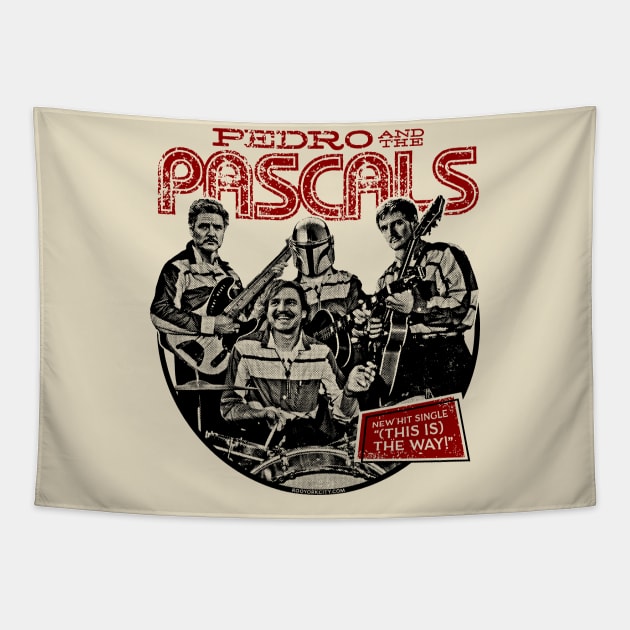 Pedro Pascal Retro Band Shirt (Pedro and the Pascals) Tapestry by UselessRob