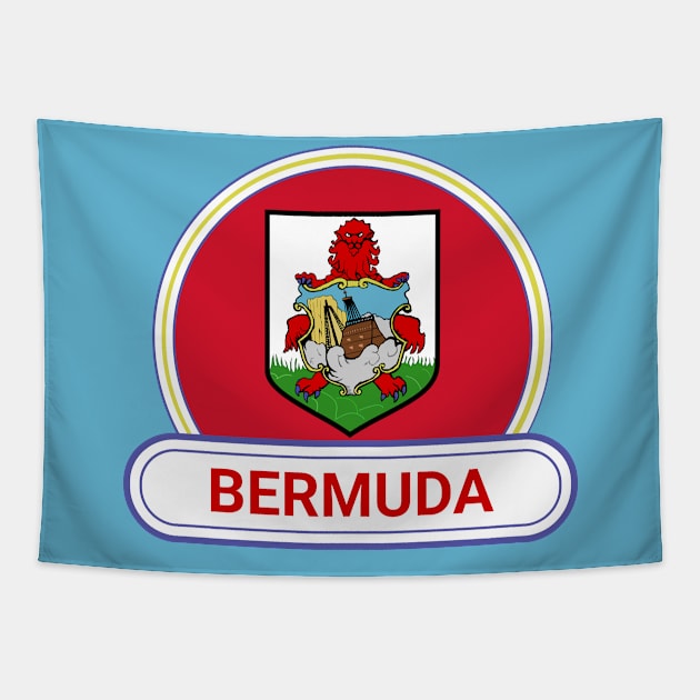 Bermuda Country Badge - Bermuda Flag Tapestry by Yesteeyear