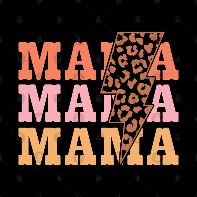 Retro Mama Leopard Print Mothers day gift by BadDesignCo