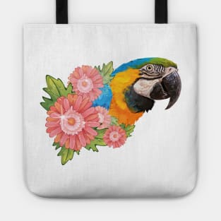 Blue and yellow macaw Tote