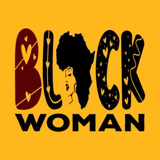 Black Afro Woman T-Shirt