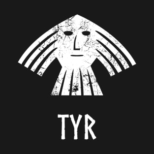 Tyr Norse Viking God Vintage Distressed T-Shirt