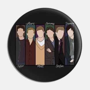 Vampire Diaries Boys - Character Names Pin
