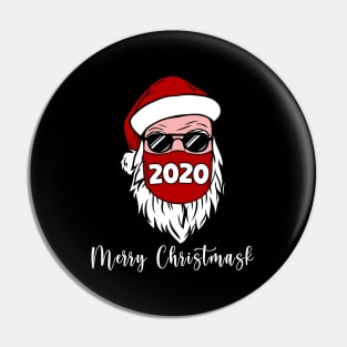 Merry Christmask 2020 Masked Santa For Christmas Pajamas Family Xmas Pin