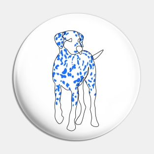 Dalmatian Dog One Line with Blue Spots Pin