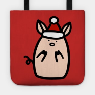 Santa Hat Piggy Tote