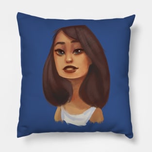 Blue woman Pillow