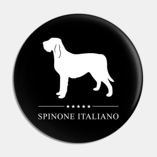 Spinone Italiano Dog White Silhouette Pin