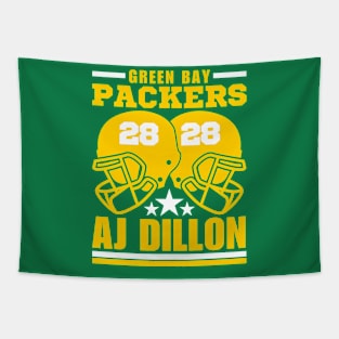 Green Bay Packers AJ Dillon 28 American Football Retro Tapestry