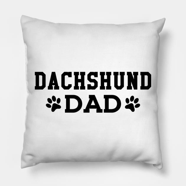 Dachshund Dad Pillow by KC Happy Shop