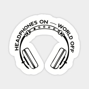 Headphones On World Off Magnet