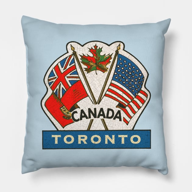 Canada, Toronto Pillow by Midcenturydave