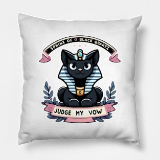 Sphinx of black quartz Pillow