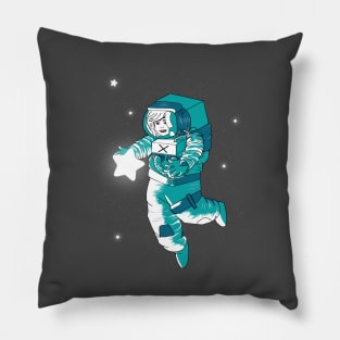 The Girl In Space Pillow