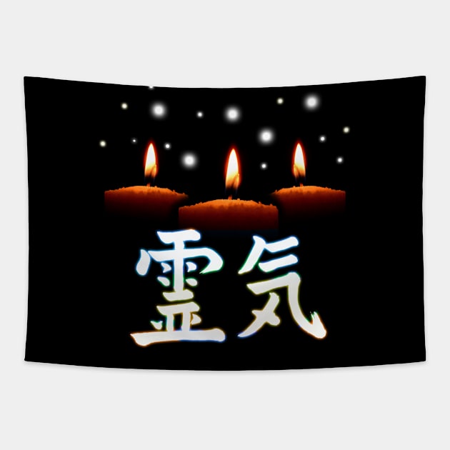 Reiki Kanji symbol candles design Tapestry by kamdesigns