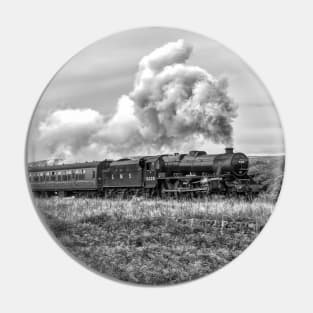 LMS Black Five - Black and White Pin