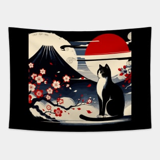 Kawaii Cat Anime Japanese Retro Funny Cat Tapestry