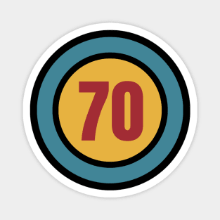 The Number 70 - seventy - seventieth - 70th Magnet