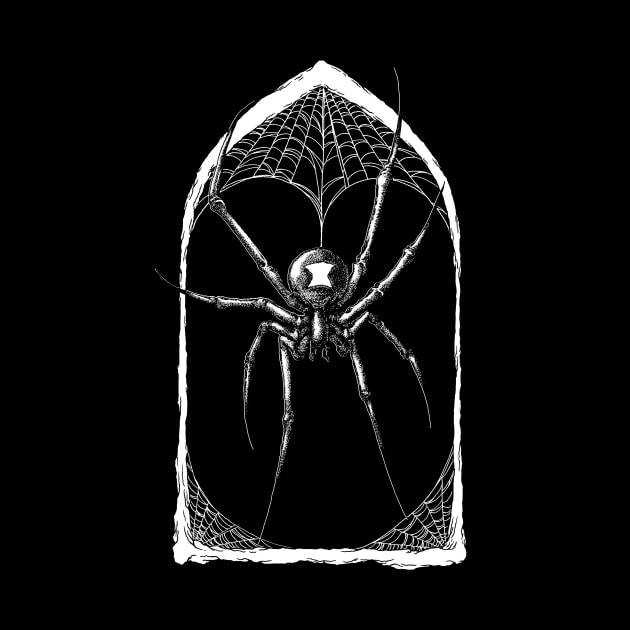 Gothic Window Black Widow Spider by ScottBokma