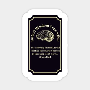 Potion Label: Instant Wisdom Concoction, Halloween Magnet