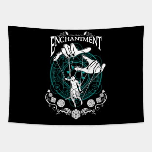 Enchantment - D&D Magic School Series: White Text T-Shirt Tapestry