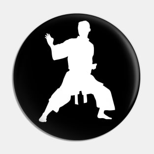 Karate Silhouette Pin