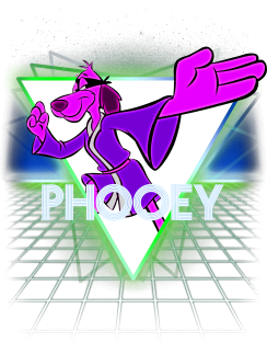 Hong Kong Phooey Retro 80s Neon Landscape Magnet