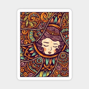 Sleeping Beauty Girl Magnet