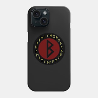 Red Berkana Futhark Rune Symbol Phone Case