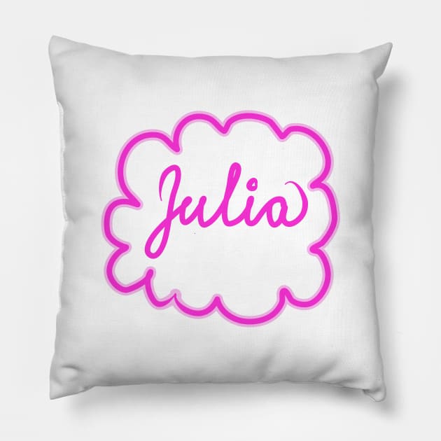 Julia. Female name. Pillow by grafinya