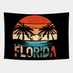 Florida Retro Sunset Summer Vibes Tapestry