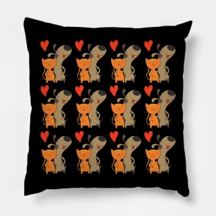 dog and cat lover pattern Pillow