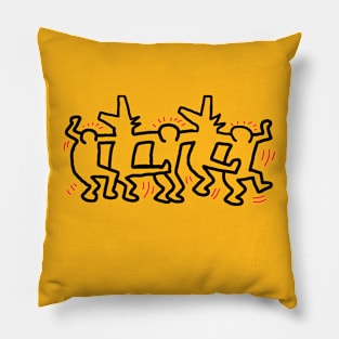 Vintage Keith Haring T-shirt | Wolf an People Dancing Pillow