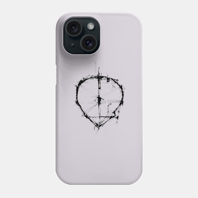 Transparent graphic heart Phone Case by Mzerart