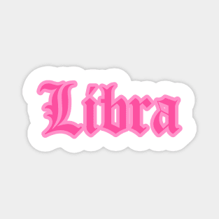 Libra Zodiac Pink Astrology Aesthetic Magnet